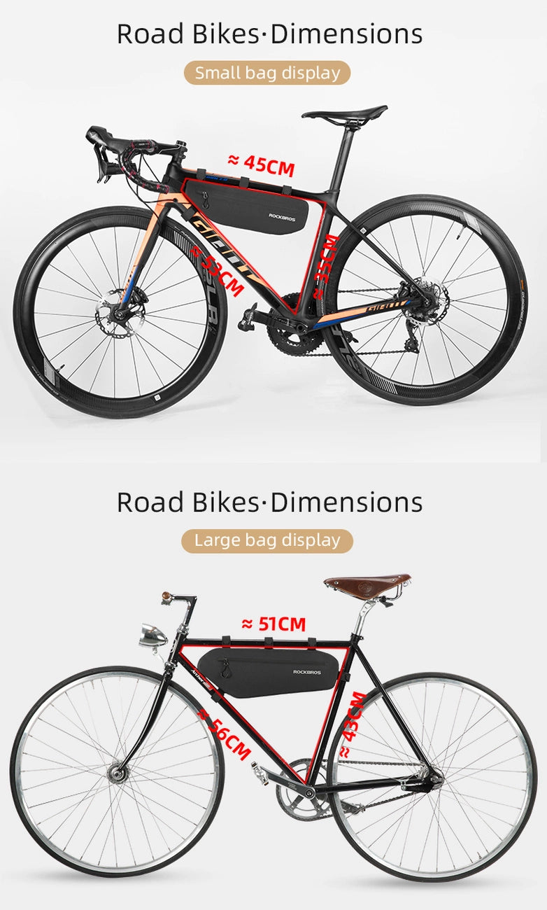 Rockbros AS-043 cykeltaske med velcro 3l - sort