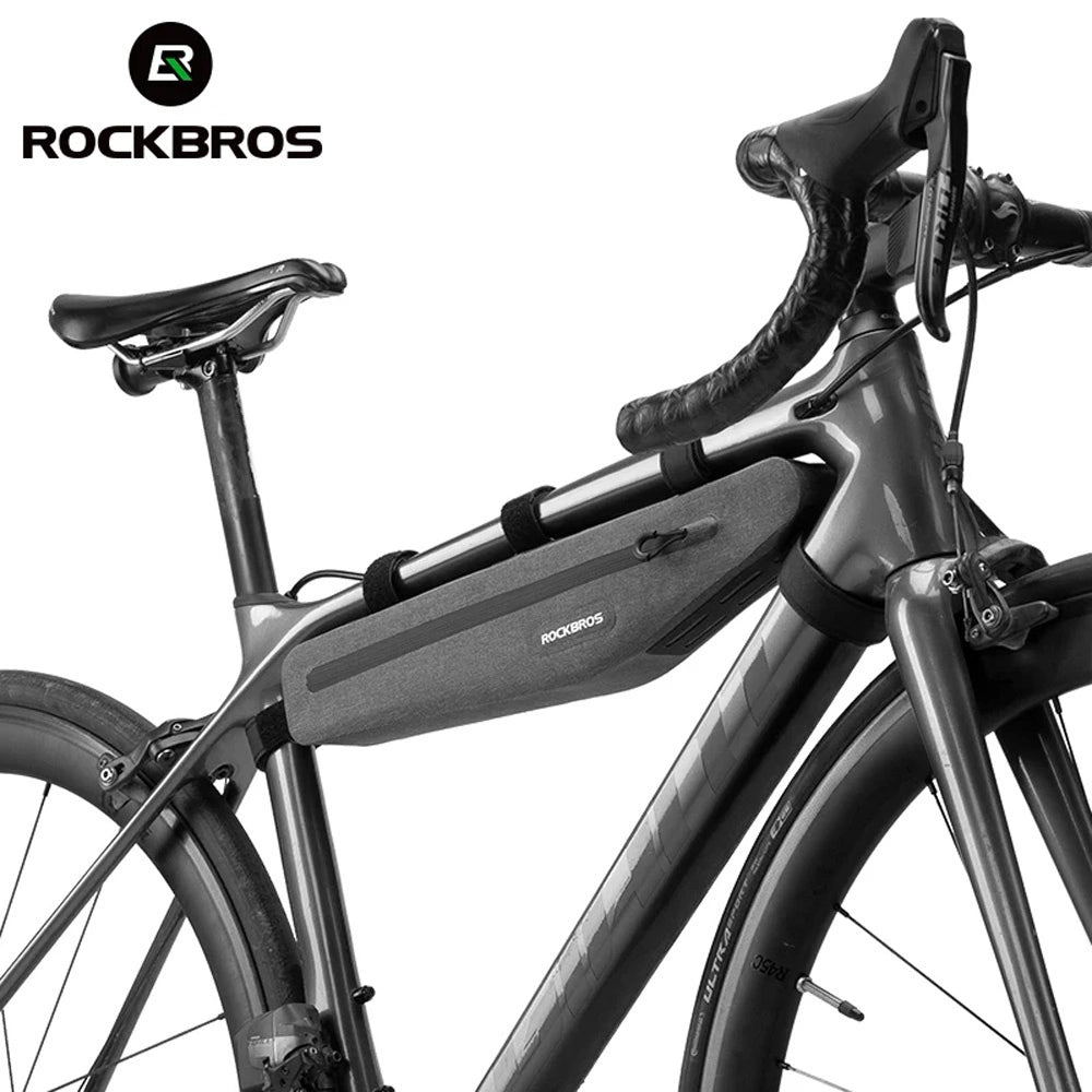 Rockbros AS-052 vandtæt cykeltaske til ramme - grå
