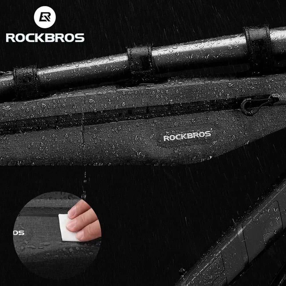 Rockbros AS-052 vandtæt cykeltaske til ramme - grå