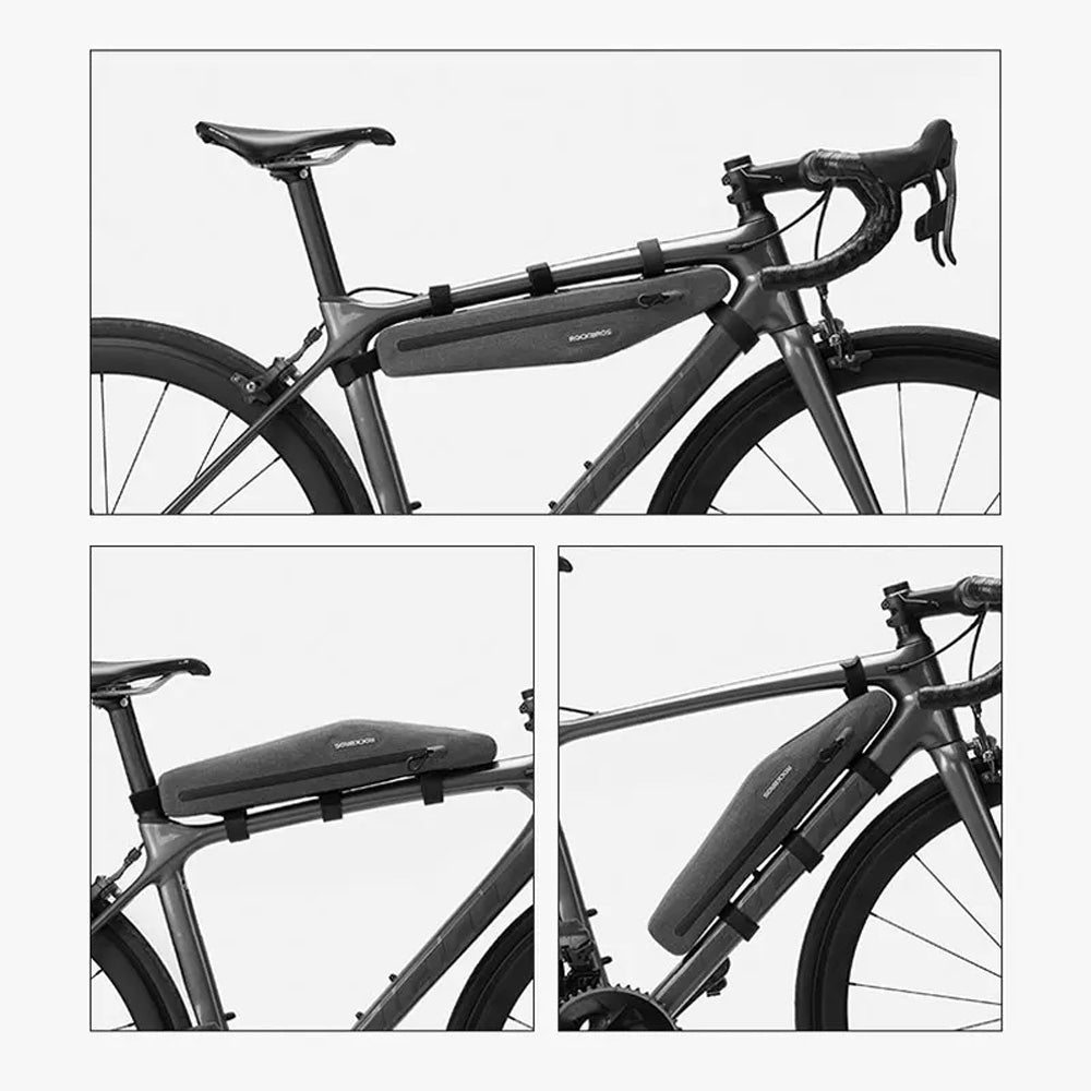 Rockbros AS-052 waterproof bicycle bag for frame - gray