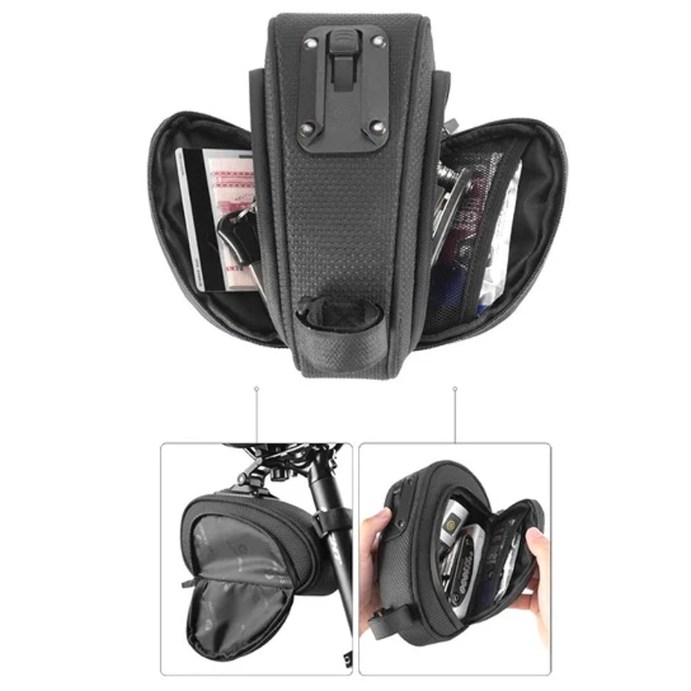 Rockbros C40 cykeltaske under sadlen - sort