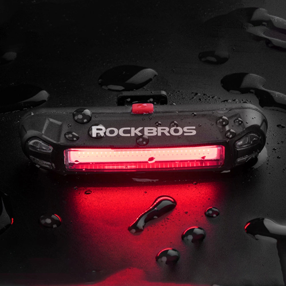 Rockbros A54BK baglys + Micro USB - USB-A-kabel - sort