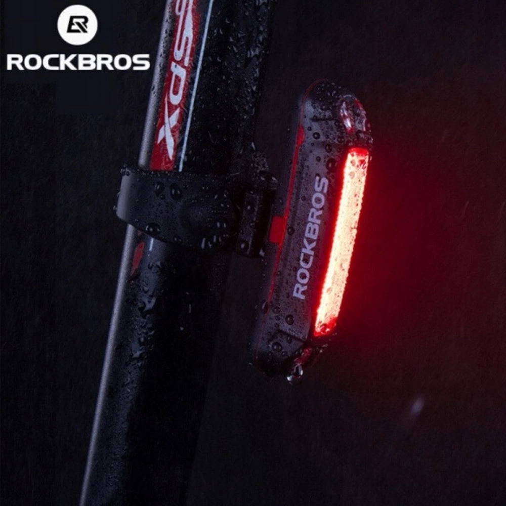 Rockbros A54BK baglys + Micro USB - USB-A-kabel - sort
