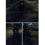 Rockbros LKWD-R1 baghjulslys med laser og fjernbetjening + Micro USB - USB-A-kabel - sort