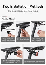 Rockbros Q3 baglys med smart stop system - sort