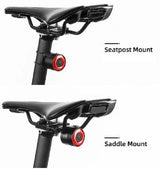 Rockbros Q3 baglys med smart stop system - sort