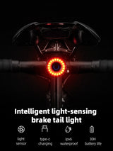 Rockbros Q3 baglys med smart stop system - sort