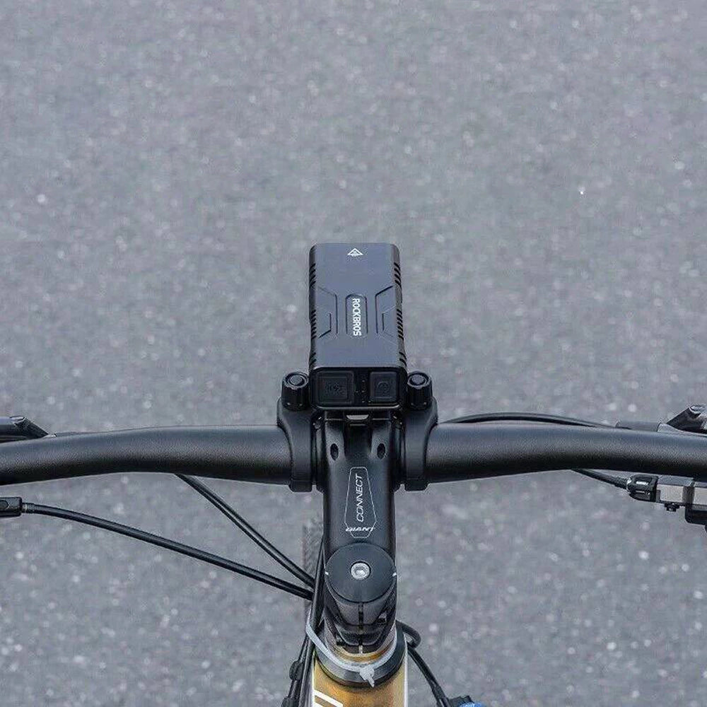 Rockbros 24310002001 cykel lys 850 lm med powerbank funktion + USB-C - USB-A kabel - sort