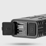 Rockbros 24310002001 cykel lys 850 lm med powerbank funktion + USB-C - USB-A kabel - sort
