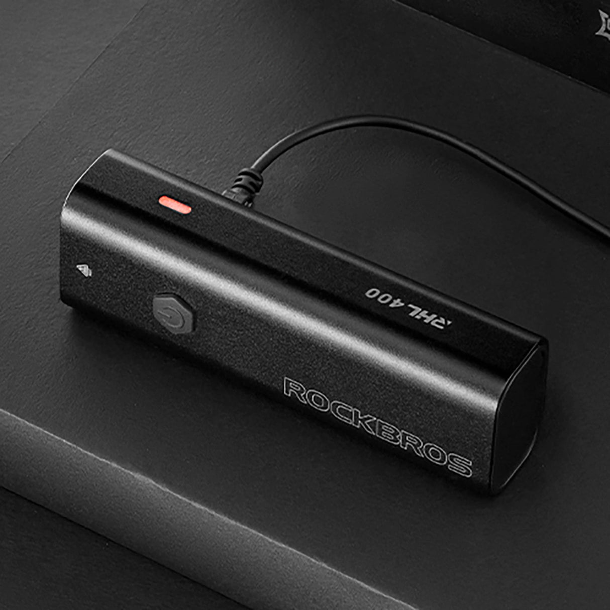 Rockbros 24310006001 forhjulslys 400 lm + micro USB-kabel - USB-A - sort