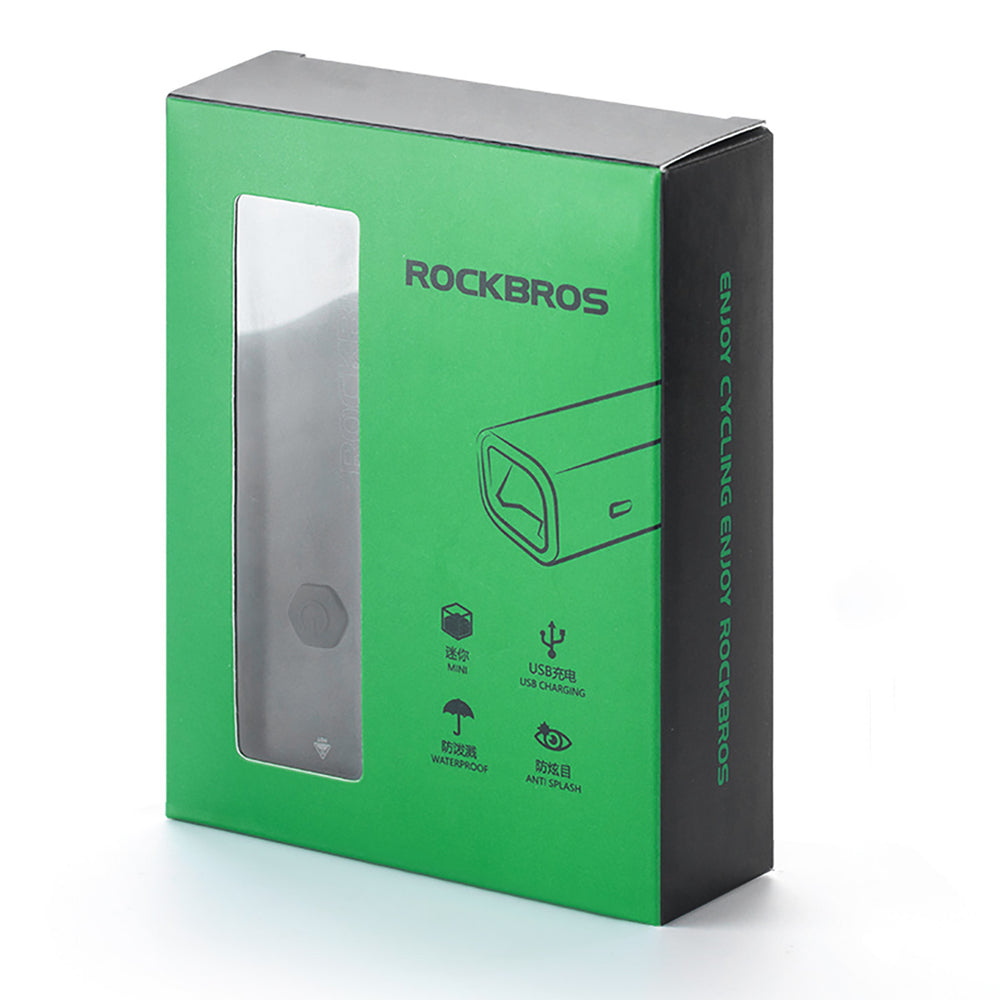 Rockbros 24710012001 forhjulslys 800 lm + USB-C - USB-A kabel - sort