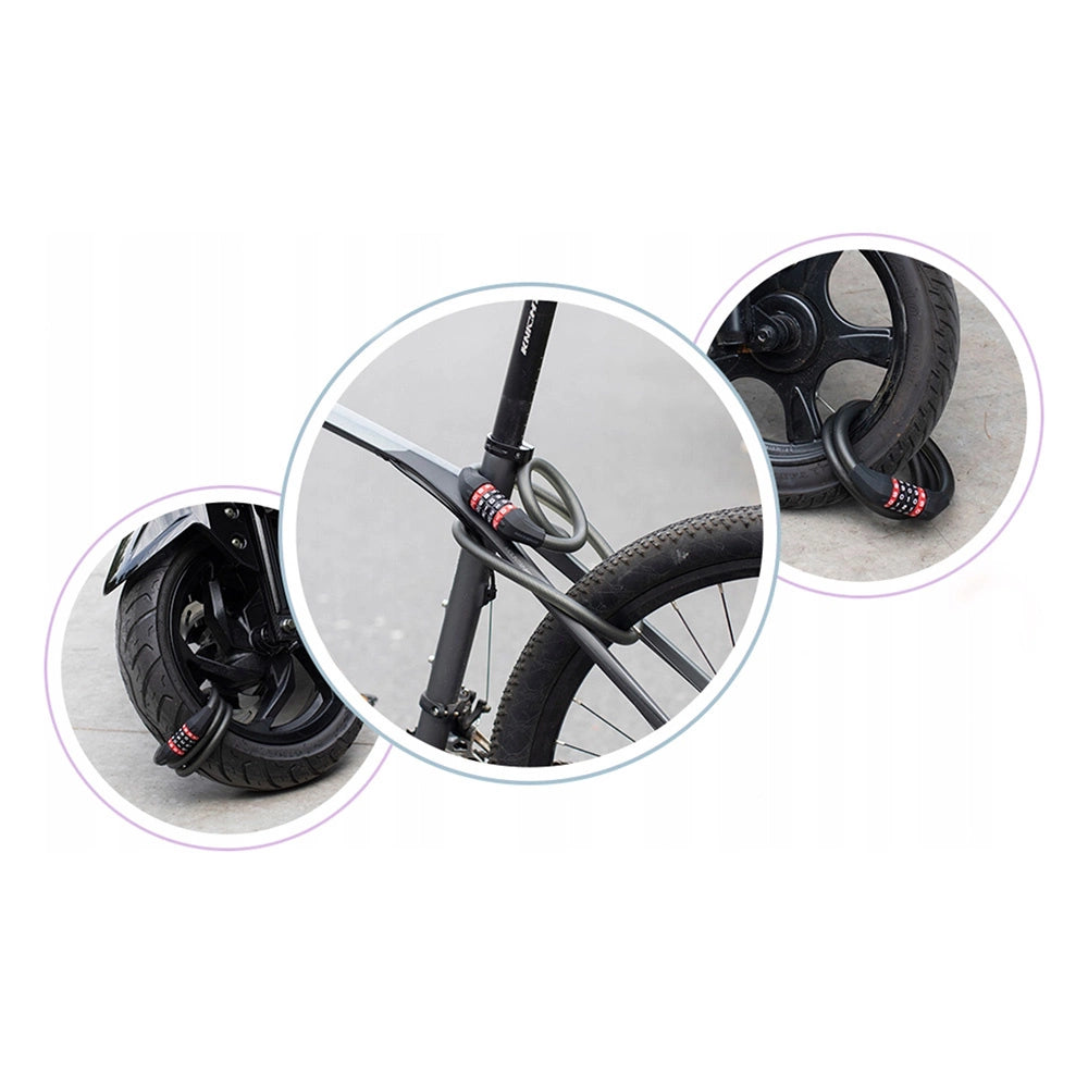 Rockbros RKS507-1BK cykellås med kombination 1,8 m - sort