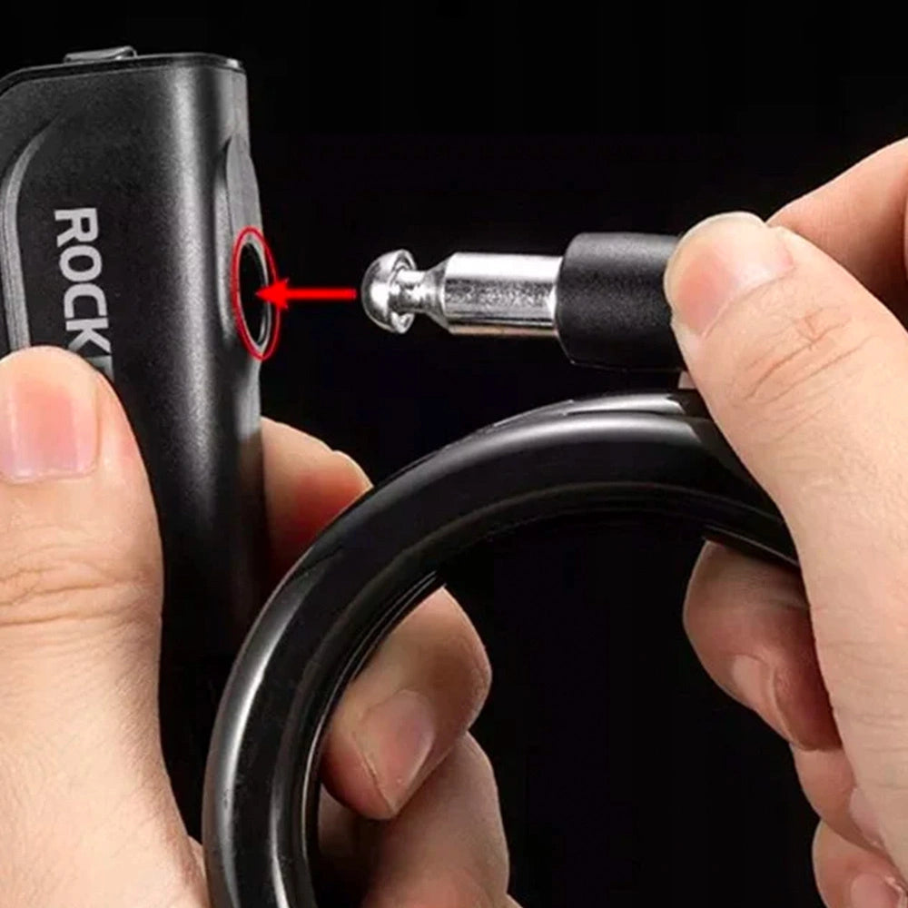 Rockbros RKS515-BK cykellås med 1,1 m nøgle - sort