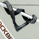 Rockbros 3230002001 cykellås med kombination og nøgle - sort