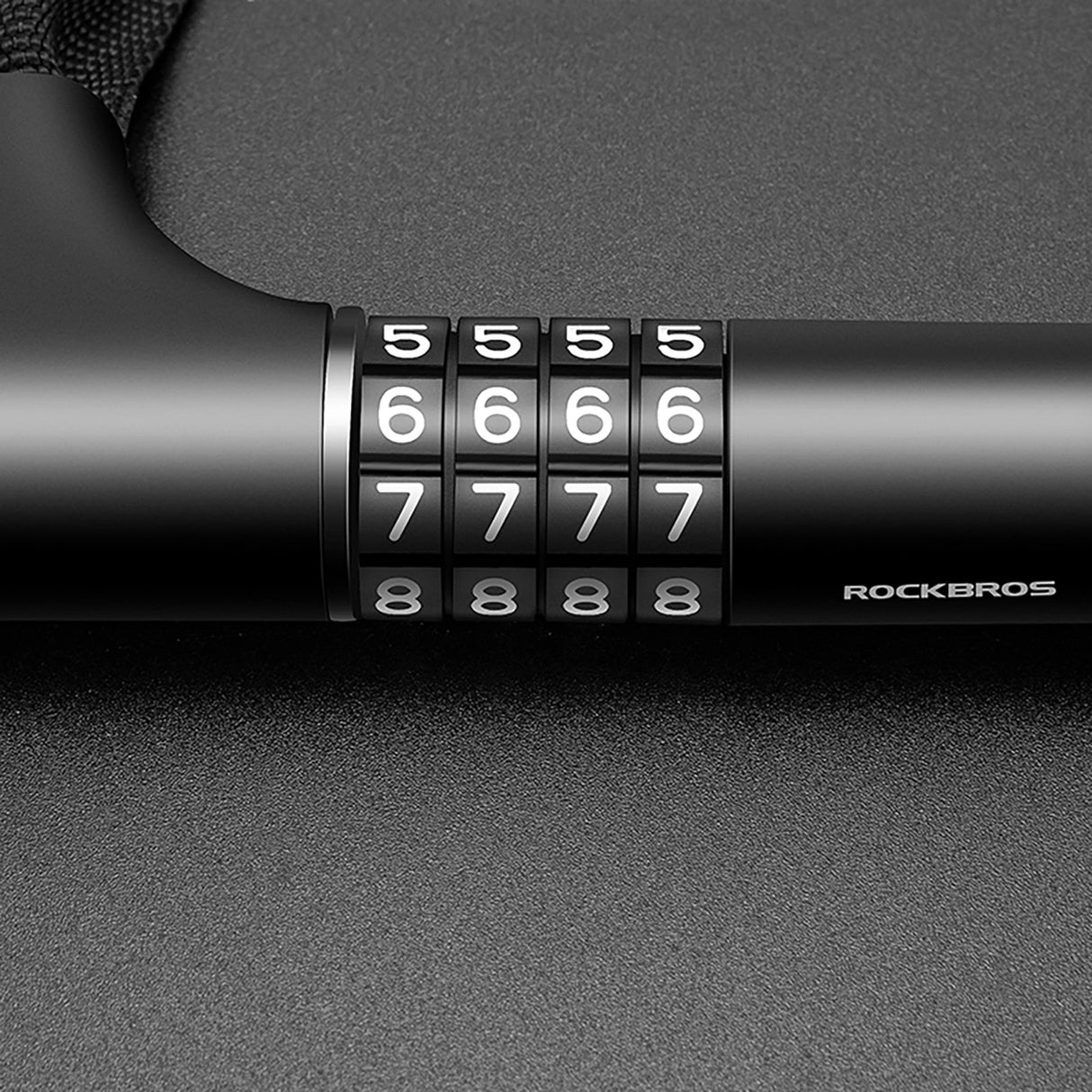 Rockbros 3230002001 cykellås med kombination og nøgle - sort