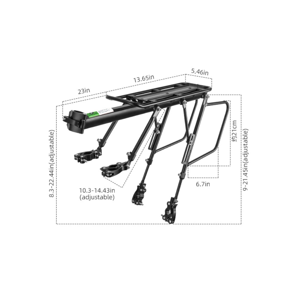 Rockbros 33210004001 cykelstativ med hylde - sort