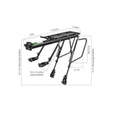 Rockbros 33210004001 cykelstativ med hylde - sort