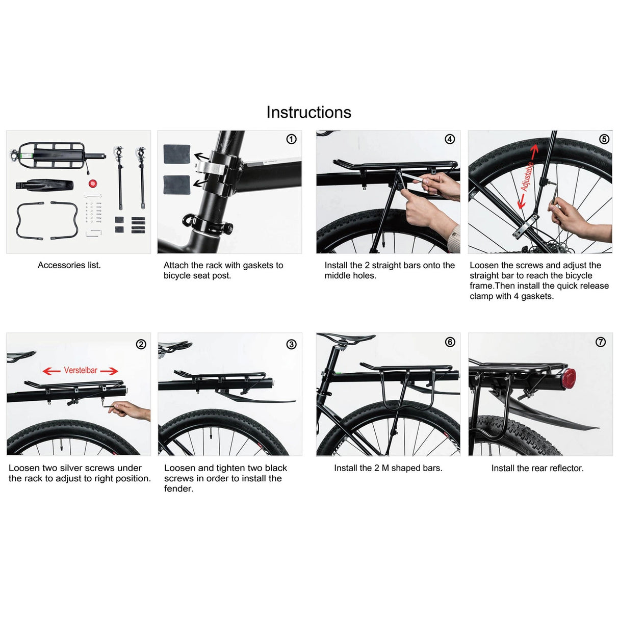 Rockbros 33210004001 cykelstativ med hylde - sort