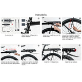 Rockbros 33210004001 cykelstativ med hylde - sort