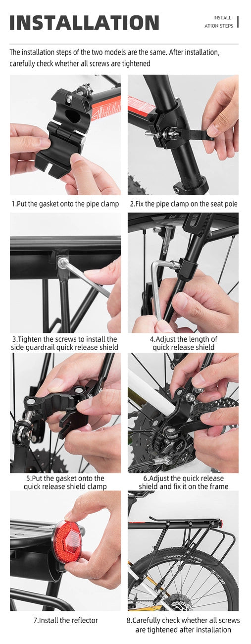 Rockbros 33210004001 cykelstativ med hylde - sort