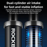 Rockbros 42430001001 fodpumpe med skærm - sort