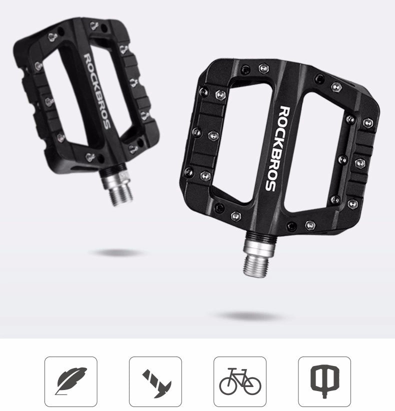 Rockbros 2017-12CBK Nylon cykelpedal sæt - sort