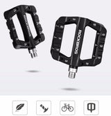 Rockbros 2017-12CBK Nylon cykelpedal sæt - sort