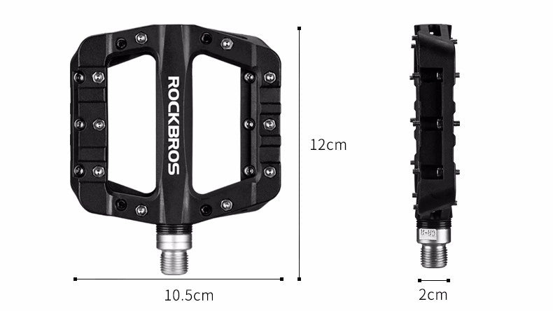 Rockbros 2017-12CBK Nylon cykelpedal sæt - sort