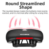 Rockbros AQ-6090R bicycle saddle - black and red