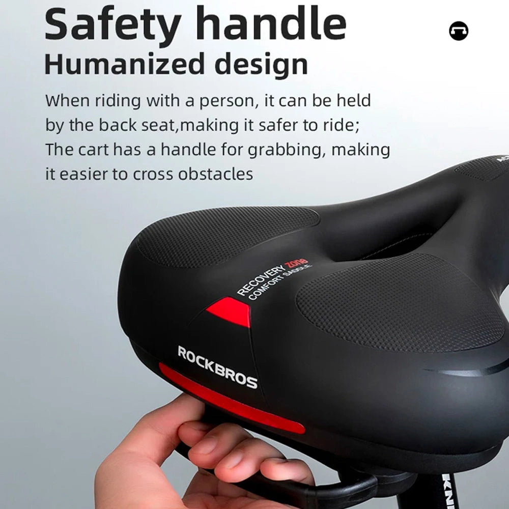 Rockbros AQ-6090R cykelsæde - sort og rød