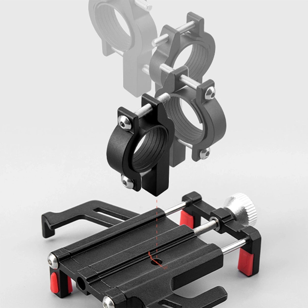 Rockbros 699-BK Aluminum Alloy Bike Phone Holder - Black