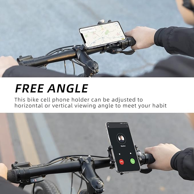 Rockbros 699-BK Aluminium Alloy Bike Phone Holder - sort