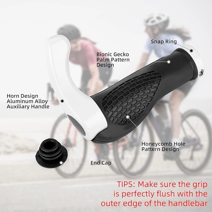 Rockbros BT1007W Cykelholder med horn - hvid