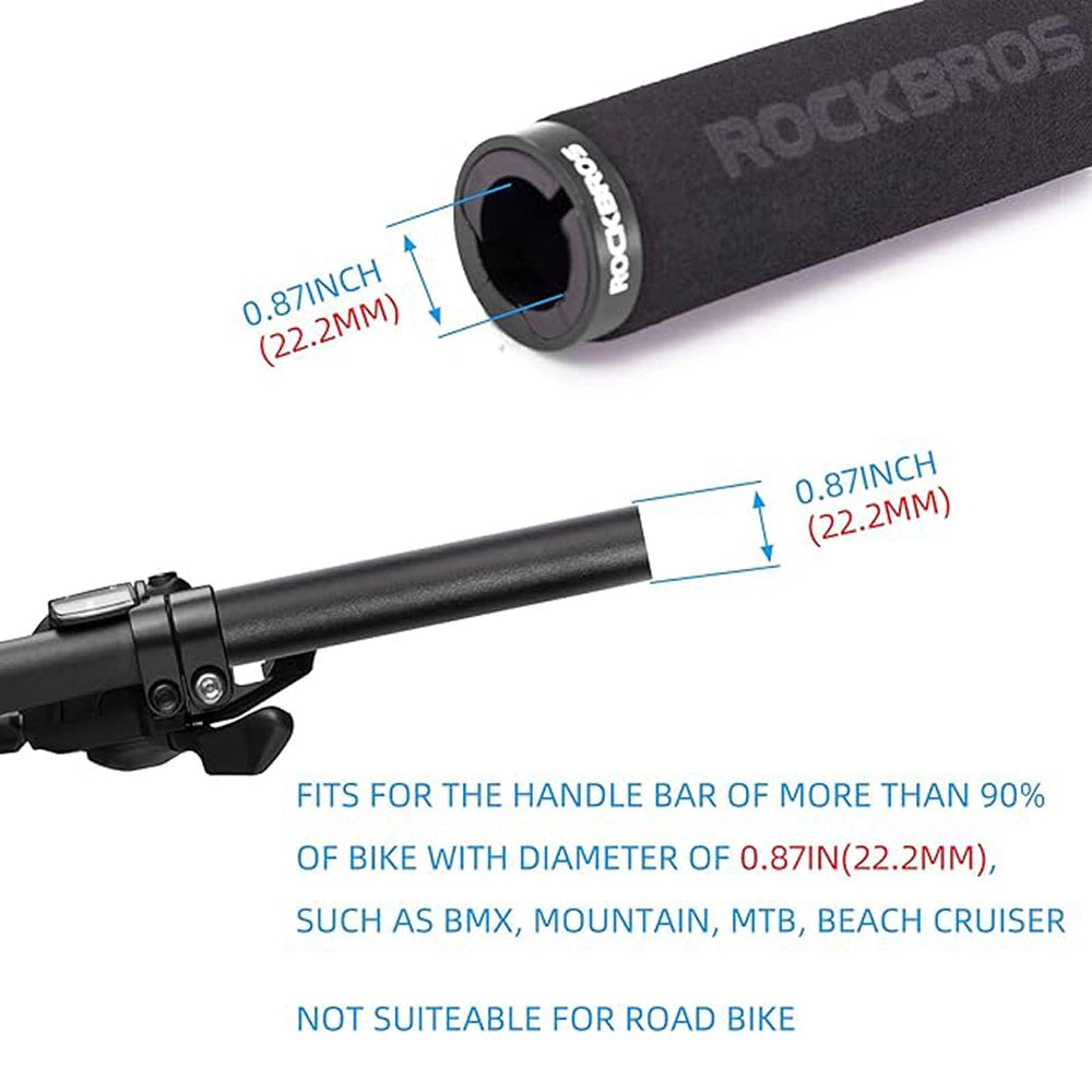 Rockbros BT1001BKBK svamphjul for cykelstang - sort