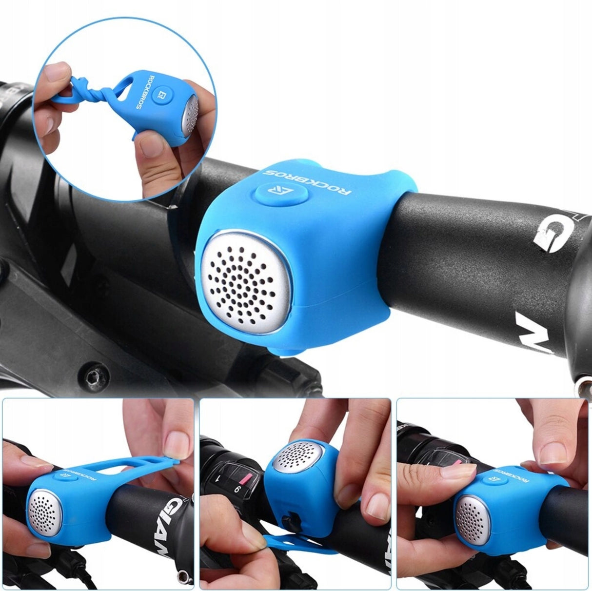 Rockbros CB1709BU elektronisk cykelklokke - blå
