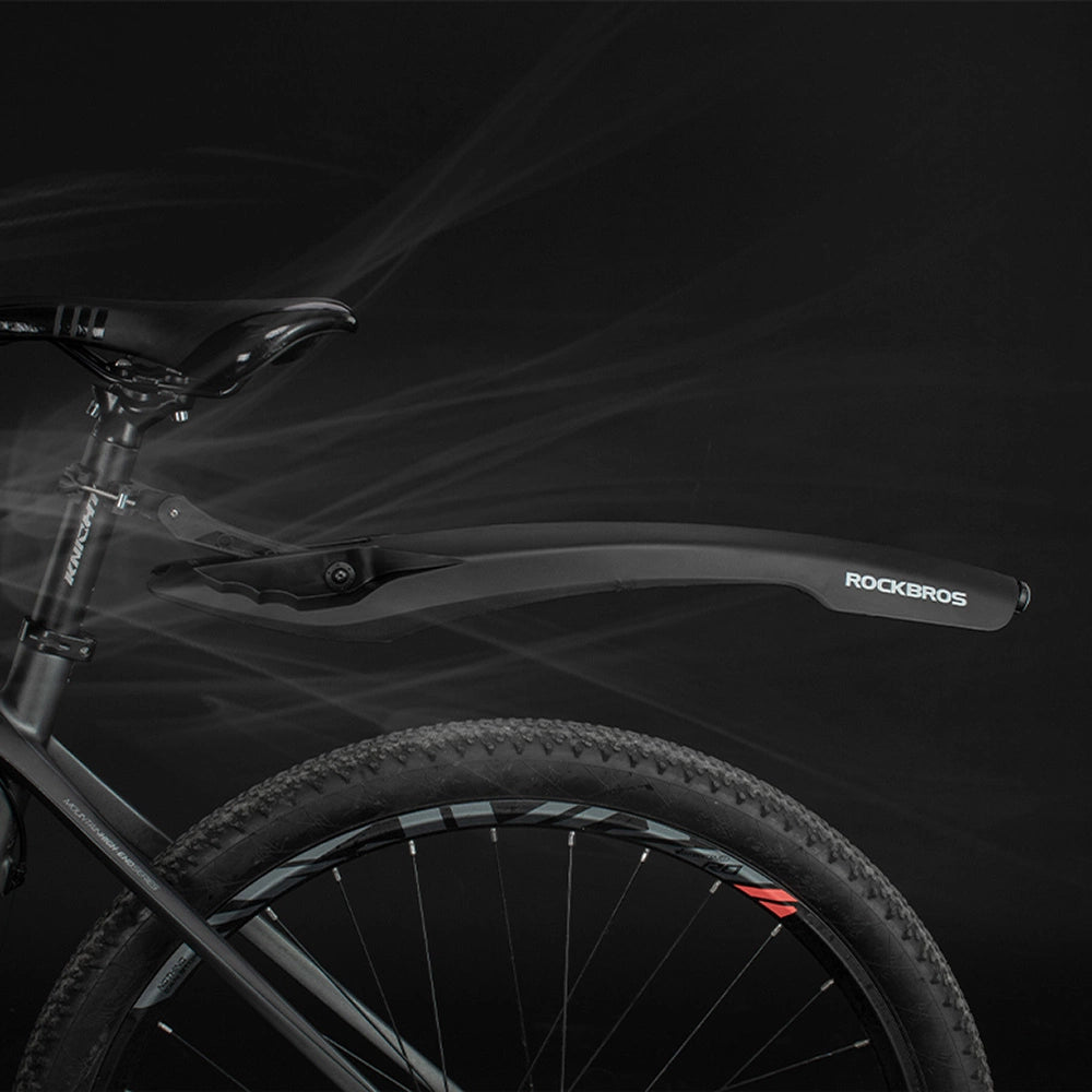 Rockbros DNB8001 mudderskærm med rød LED-lys - sort
