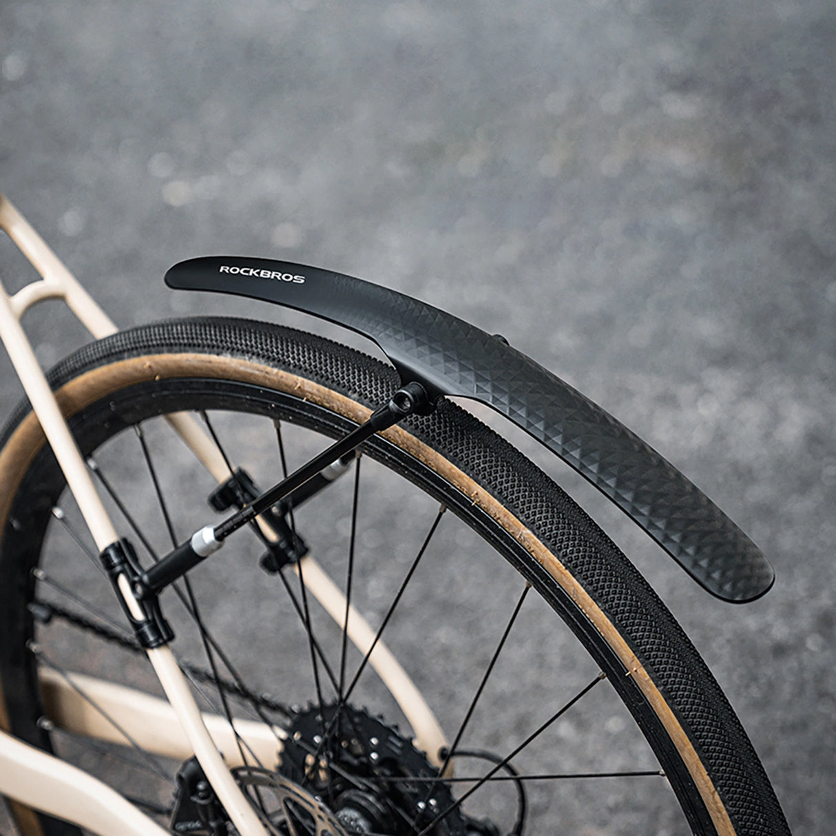 Rockbros 28210007001 fender til cykler, universel, justerbar - sort
