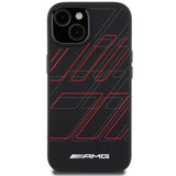 AMG Silicone Large Rhombuses Pattern MagSafe Case til iPhone 15 Plus / 14 Plus - sort