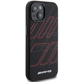 AMG Silicone Large Rhombuses Pattern MagSafe Case til iPhone 15 Plus / 14 Plus - sort