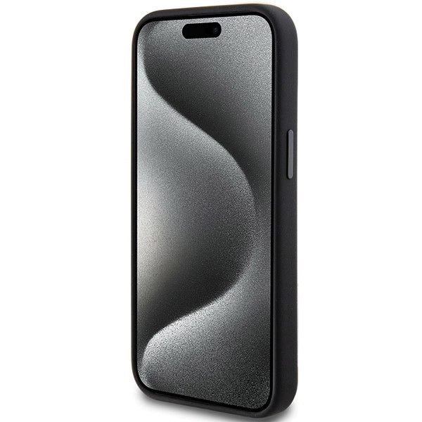 AMG Silicone Large Rhombuses Pattern MagSafe Case til iPhone 15/14/13 - sort