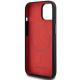 AMG Silicone Large Rhombuses Pattern MagSafe Case til iPhone 15/14/13 - sort