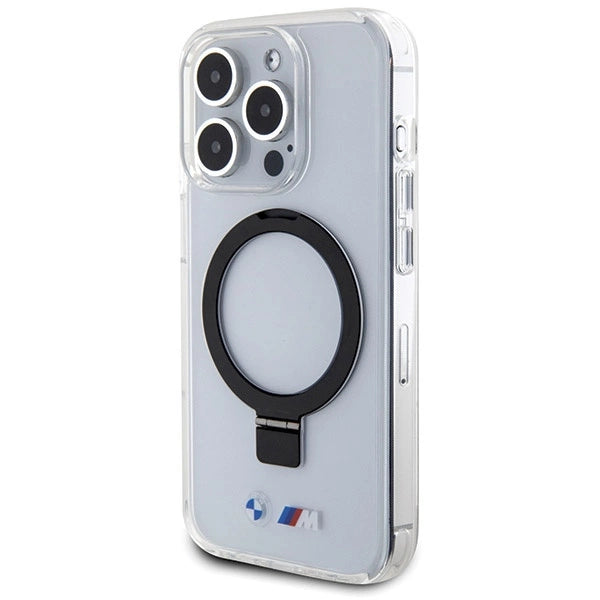 BMW Ring Stand M Collection MagSafe-hylster til iPhone 15 Pro Max - gennemsigtigt