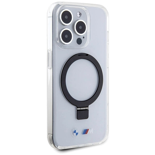BMW Ring Stand M Collection MagSafe-hylster til iPhone 15 Pro Max - gennemsigtigt
