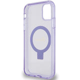 Guess Ring Stand Script Glitter MagSafe-hylster til iPhone 11 / Xr - lilla