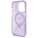 Guess Ring Stand Script Glitter MagSafe-hylster til iPhone 13 Pro Max - lilla