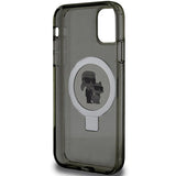 Karl Lagerfeld Ring Stand Karl&Choupette MagSafe case for iPhone 11 / Xr - black