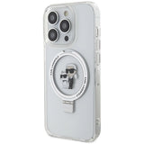Karl Lagerfeld Ring Stand Karl&Choupette MagSafe case for iPhone 13 Pro / 13 - white