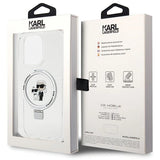 Karl Lagerfeld Ring Stand Karl&Choupette MagSafe case for iPhone 13 Pro / 13 - white