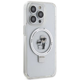 Karl Lagerfeld Ring Stand Karl&Choupette MagSafe case for iPhone 13 Pro Max - white