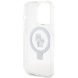 Karl Lagerfeld Ring Stand Karl&Choupette MagSafe case for iPhone 13 Pro Max - white